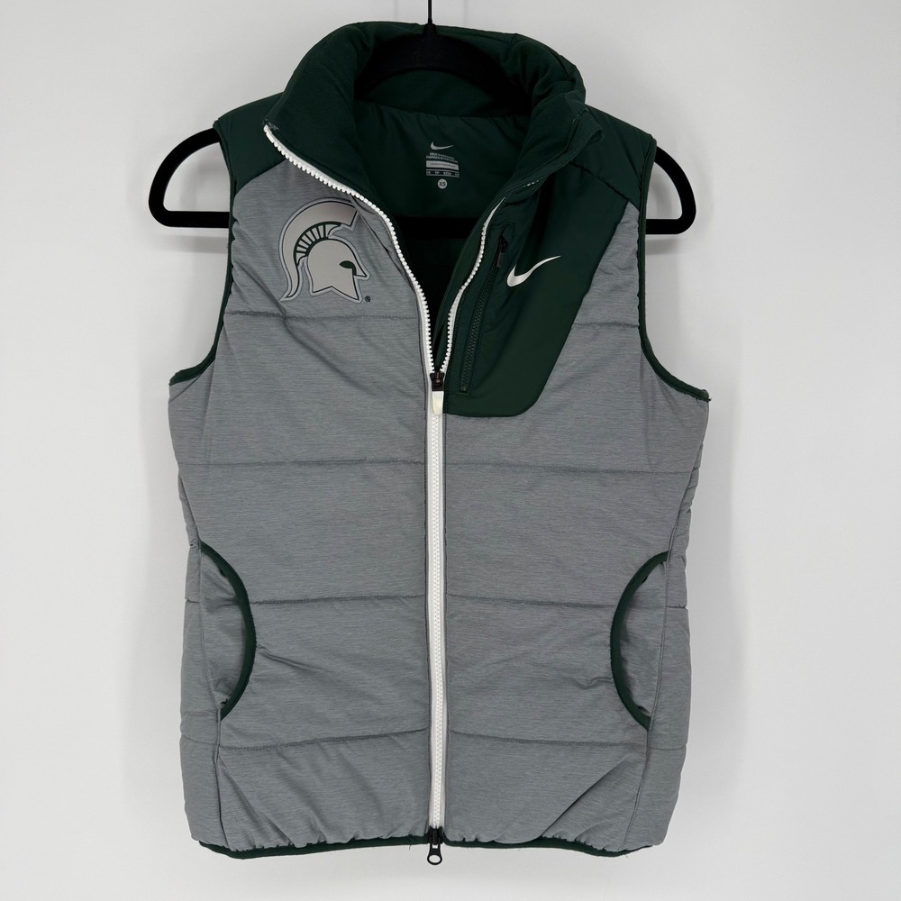 NIKE MICHIGAN STATE SPARTANS WOMEN'S PUFFER VEST XS TAILGATING‎ SPORTSWEAR